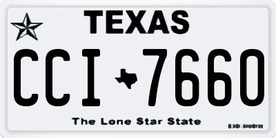 TX license plate CCI7660