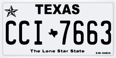 TX license plate CCI7663