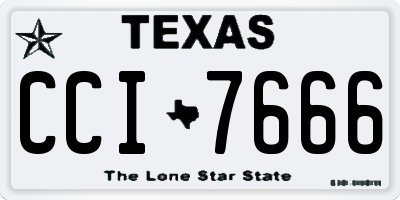 TX license plate CCI7666