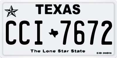 TX license plate CCI7672