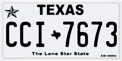 TX license plate CCI7673