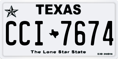 TX license plate CCI7674