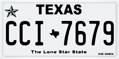 TX license plate CCI7679