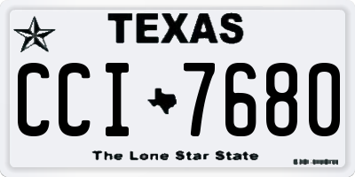 TX license plate CCI7680