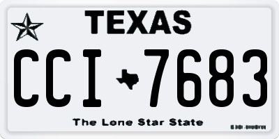 TX license plate CCI7683