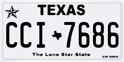 TX license plate CCI7686