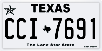 TX license plate CCI7691