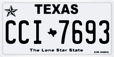 TX license plate CCI7693