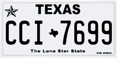 TX license plate CCI7699