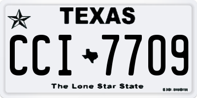 TX license plate CCI7709