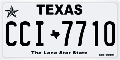 TX license plate CCI7710