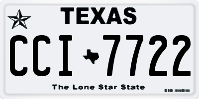 TX license plate CCI7722