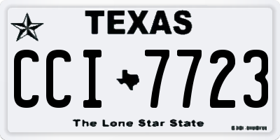 TX license plate CCI7723