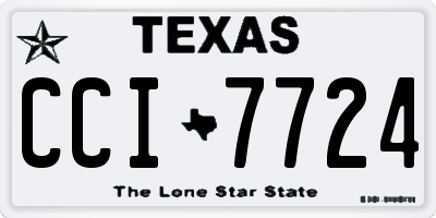 TX license plate CCI7724