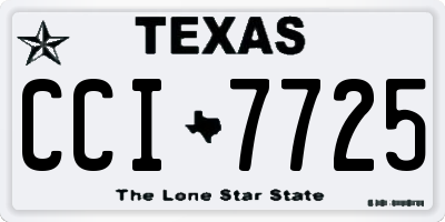 TX license plate CCI7725