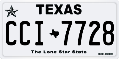 TX license plate CCI7728