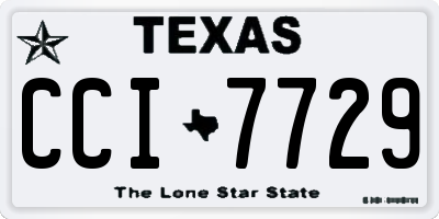 TX license plate CCI7729