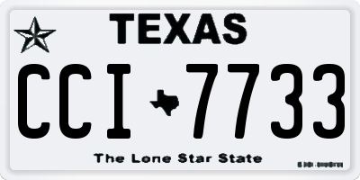 TX license plate CCI7733