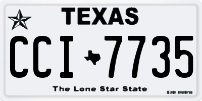 TX license plate CCI7735