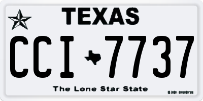 TX license plate CCI7737