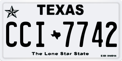 TX license plate CCI7742