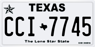 TX license plate CCI7745