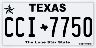 TX license plate CCI7750