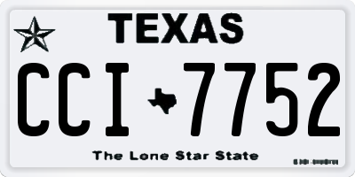 TX license plate CCI7752