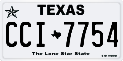 TX license plate CCI7754