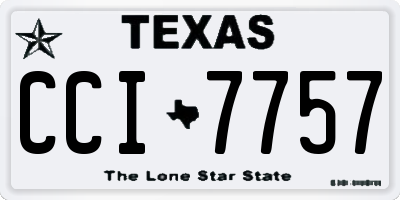 TX license plate CCI7757