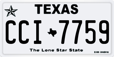 TX license plate CCI7759