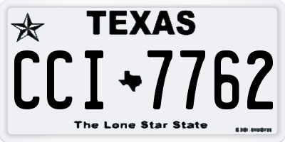 TX license plate CCI7762