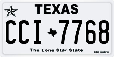 TX license plate CCI7768
