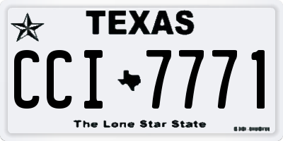 TX license plate CCI7771