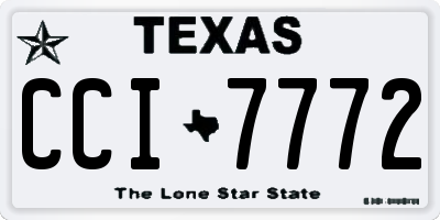 TX license plate CCI7772