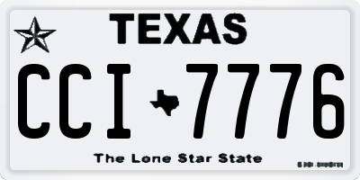 TX license plate CCI7776