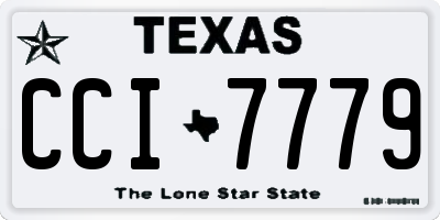 TX license plate CCI7779