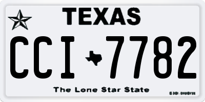 TX license plate CCI7782