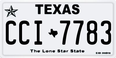 TX license plate CCI7783