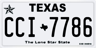TX license plate CCI7786
