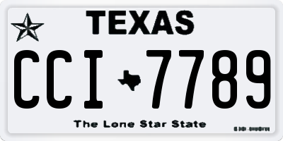 TX license plate CCI7789