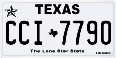 TX license plate CCI7790