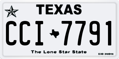 TX license plate CCI7791