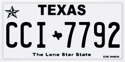 TX license plate CCI7792