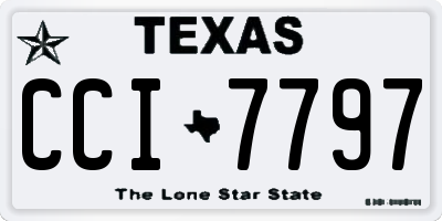 TX license plate CCI7797