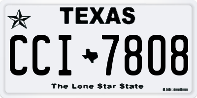 TX license plate CCI7808