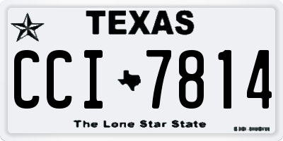 TX license plate CCI7814