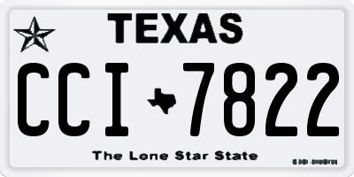 TX license plate CCI7822