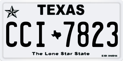 TX license plate CCI7823