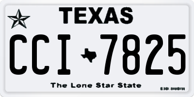 TX license plate CCI7825